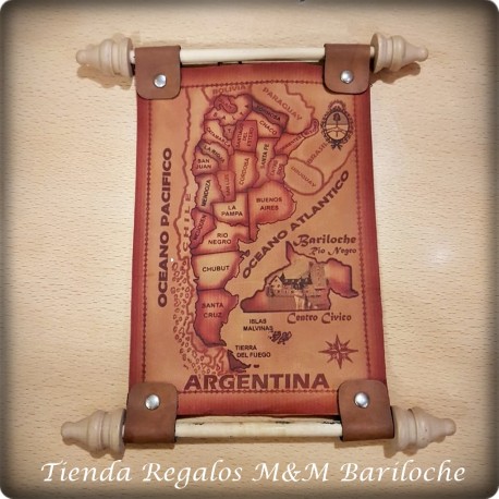 Mapa Cuero Chico 22x14 Cm