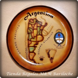 Mapa Plato Cuero Grande 20 x 20 Cm