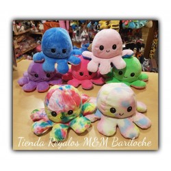 Pulpo Reversible Peluche Colores 11 x 20 Cm