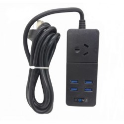 Zapatilla 1 Toma + 4 Usb Inova (Ki)