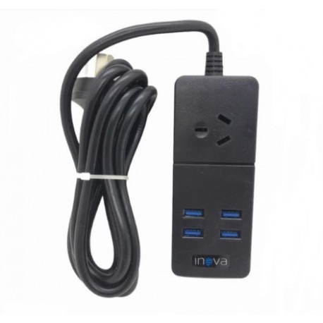 Zapatilla 1 Toma + 4 Usb Inova (Ki)