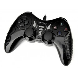 Joystick Ps2 Black Doble Vibracion Netmak (Ly)