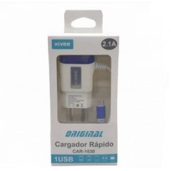 Cargador 2.1 Microusb-V8 + 1 Usb - Kive Car-1030 (Ki)