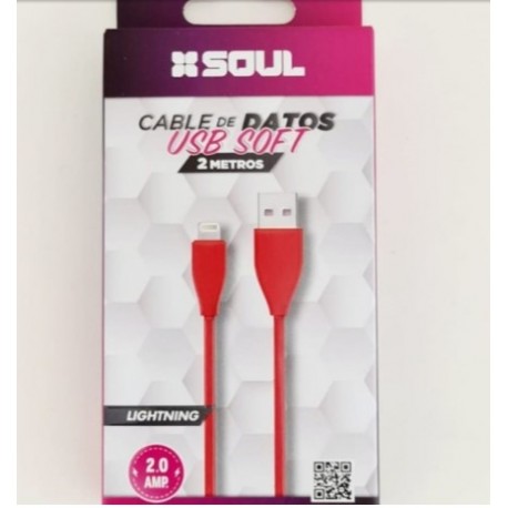 Cable Carga Rapida Lightning 2.0A Marca Soul (Ly)