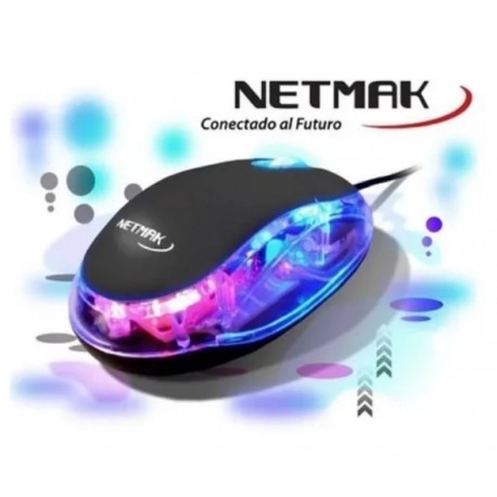 Mouse Usb Luminoso Color Variados Netmak (Ly)