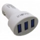 Cargador Auto 3.4A + 3 Usb, Cable MicroUsb CAR12-103 (Ki)