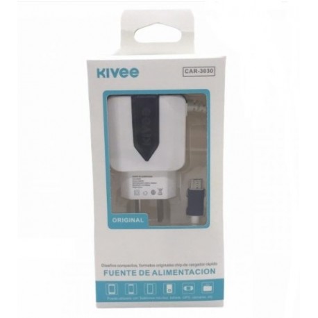 Cargador 5.1 MICROUSB V8 + 3 USB CAR-3030 (Ki)
