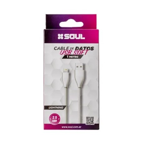 Cable Carga Rapida LIGHTNING 2.0A 1Mtro Soul (Ly)