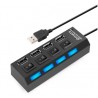 Hub Usb 4 port con Interruptor (DP)