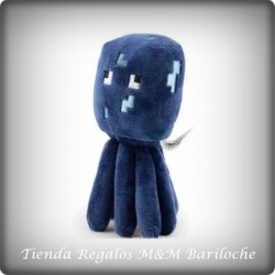 Minecraft PULPO Azul Mediano