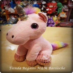 Unicornio Sentado Celeste 27 Cm (Fe)